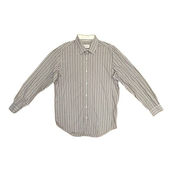 Robert Graham Shirt Mens Size Large  16.5 100% Cotton, Purple, Gray & Blue - Picture 2 of 6
